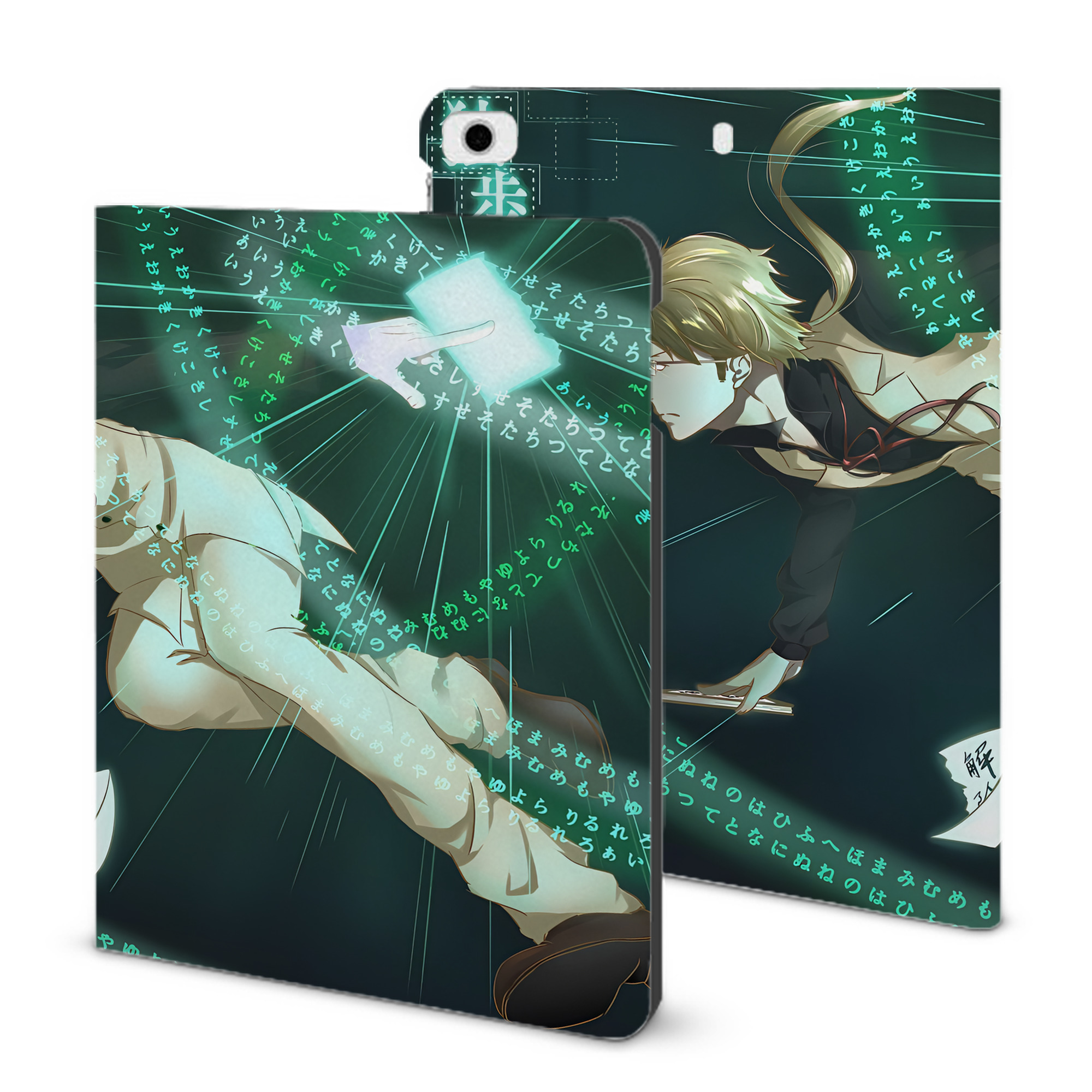 （画像用） 文豪ストレイドッグス Bungo Stray Dogs IPad ケース ブック型 PUレザー TPU 耐衝撃 軽量 薄型 ペン収納なし 全面保護 IPad 各モデル対応